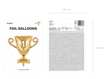 XL Folienballon Figur - Champion - ø 64cm